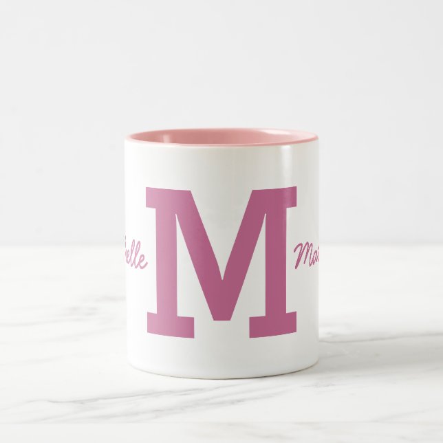 Tasses faites sur commande de monogramme et de nom (Centre)