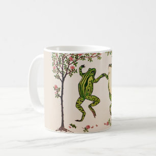 Tasses joyeuses de grenouilles dansantes