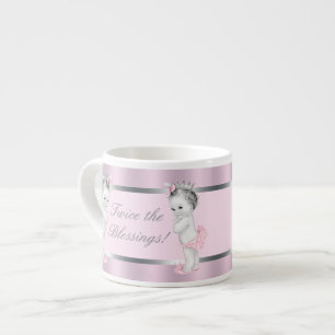 Tasses jumelles pour bébé fille Princesse Rose