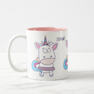 Tasses nommées faites sur commande de licorne