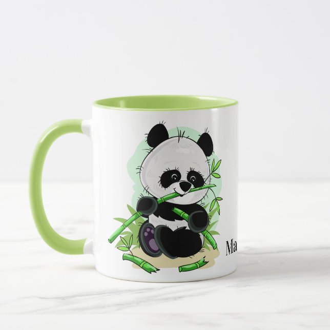 Tasses nommées faites sur commande de pandas (Gauche)