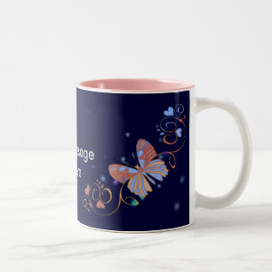 Tasses personnalisables d'anniversaire de papillon