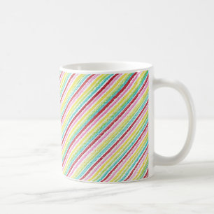 Tasses personnalisées avec fines rayures diagonale