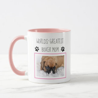 Tasses personnalisées de chien - maman de boxeur