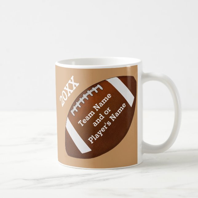 Tasses PERSONNALISÉES du football de cadeaux (Droite)