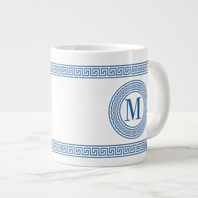 Tasses principales grecques bleues d'éléphant de (Devant droit)