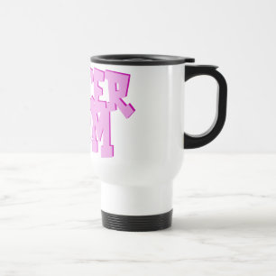 Tasses roses de maman du football