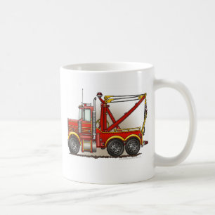 Tasses rouges de naufrageur de dépanneuse