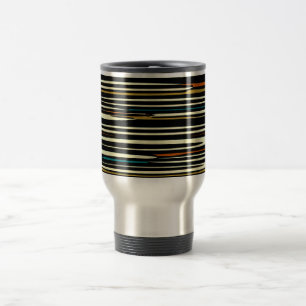 Tasses terreuses de voyage de Stripey> de couleurs
