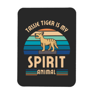 Tassie Tiger Thylacine Tasmanian Wolf Retro Magnet