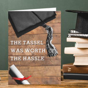 Tassle Hassel Abschluss Card Karte