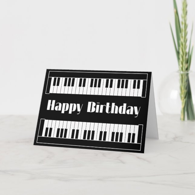Tastatur-alles Gute zum Geburtstag Karte (Vorderseite)