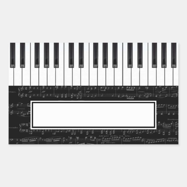 Tastatur-Aufkleber Rechteckiger Aufkleber (Vorderseite)