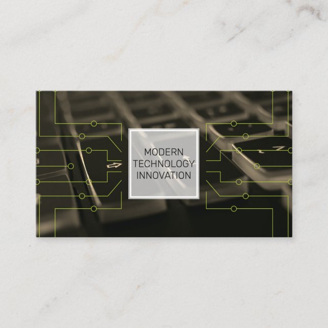 Tastatur | Coder | Programmierer | Software-Entwic Visitenkarte (Vorderseite)