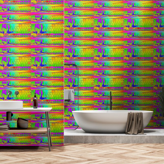 Tastatur-Collage Tapete (Badezimmer)