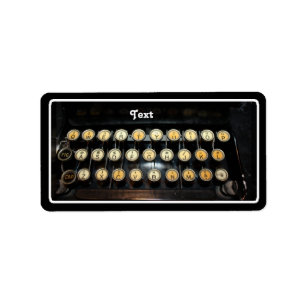 Tastatur für Vintage Schreibmaschinen Adressaufkleber