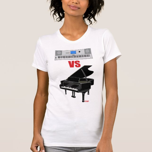 Tastatur GEGEN Klavier (Frauen) T-Shirt (Vorderseite)