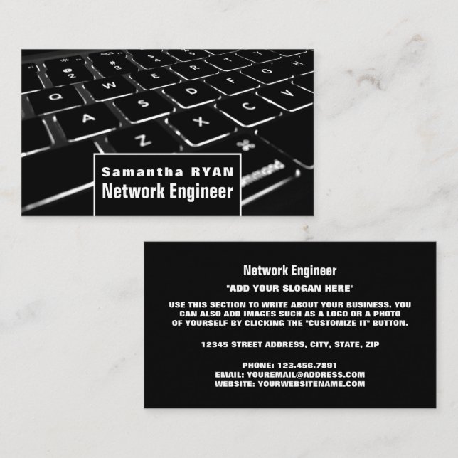 Tastatur, Informationstechnologie, Computer Visitenkarte (Vorne/Hinten)