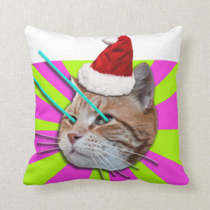 Tastatur-Katze BOOGIE UNTEN Chriostmas Kissen