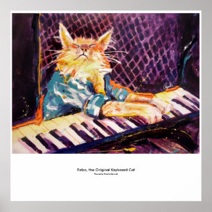 Tastatur Katzen-Farbplakat Poster