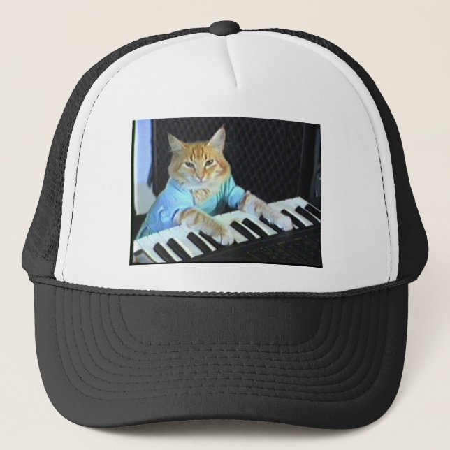 Tastatur-Katzen-Hut Truckerkappe (Vorderseite)