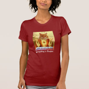 Tastatur Katzen-Kirchendamen-Shirt T-Shirt