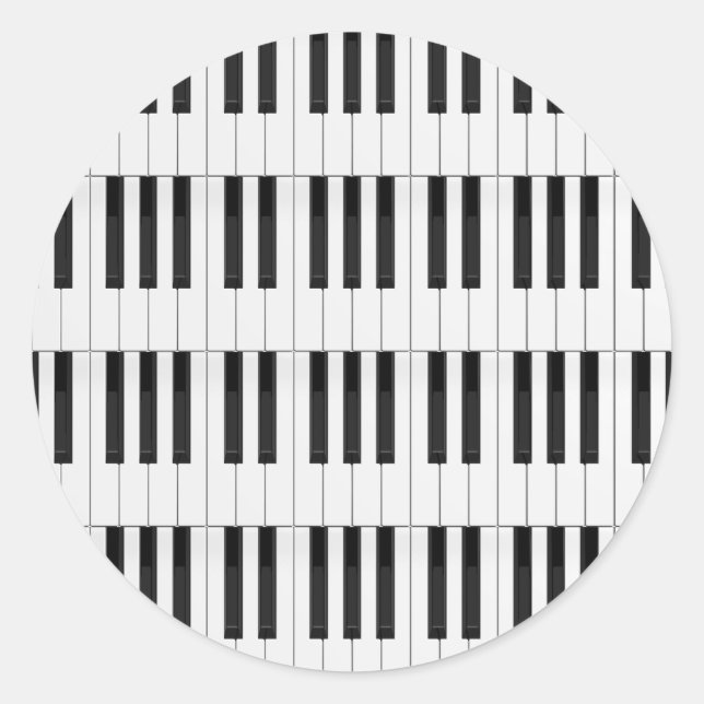 Tastatur-/Klaviertasten Runder Aufkleber (Vorderseite)
