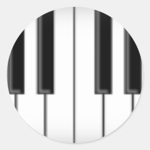 Tastatur-/Klaviertasten: Runder Aufkleber