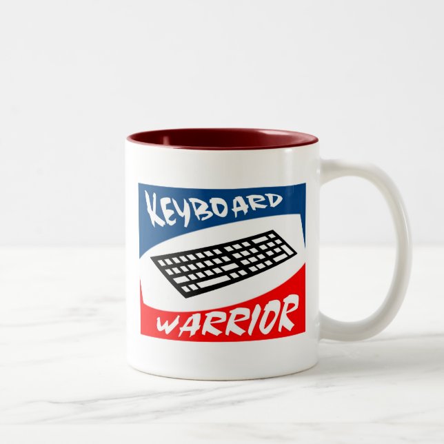 Tastatur-Krieger Zweifarbige Tasse (Rechts)