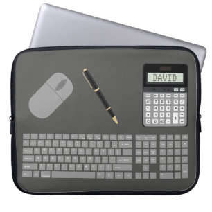 Tastatur, Maus, Rechner und Pen Laptopschutzhülle