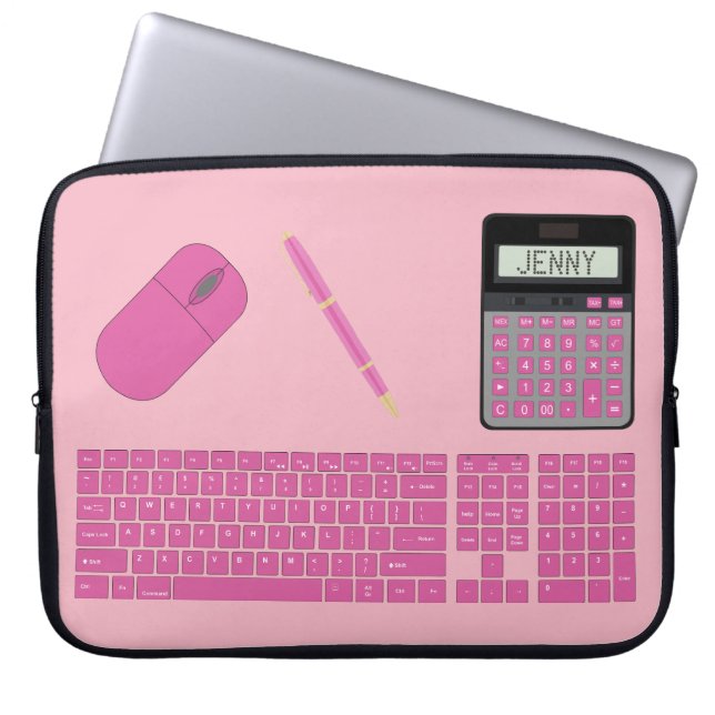 Tastatur, Maus, Rechner und Pen Laptopschutzhülle (Vorderseite)