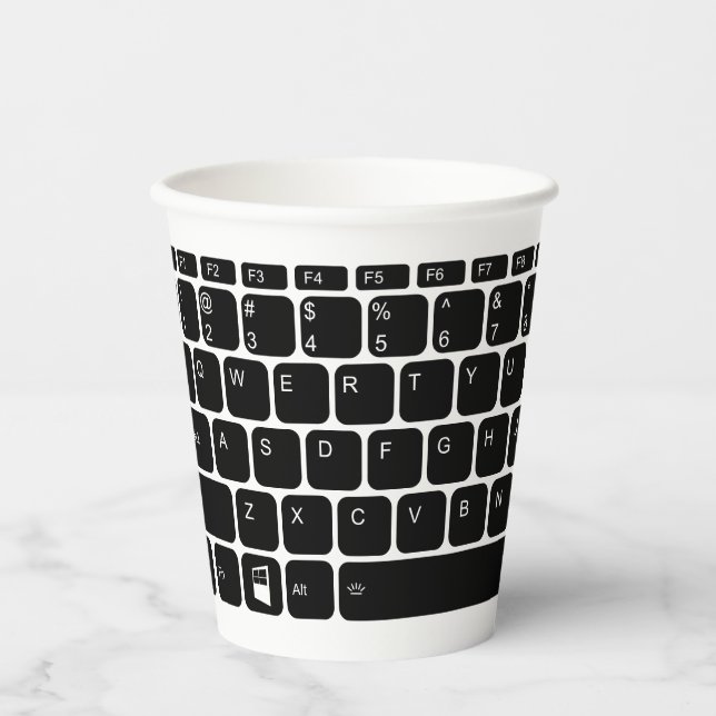 Tastatur  pappbecher (Vorderseite)