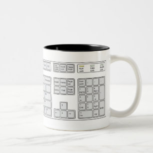 Tastatur-Tasse (sehen Sie Beschreibung) Zweifarbige Tasse