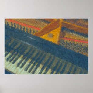 Tastatur und Impressionist der Button-3 Poster