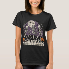 Tastatur zum Tanzen von Skeletten | Funny Music Te T-Shirt