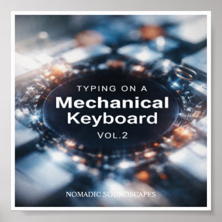 Tastaturanschlag auf einer mechanischen Tastatur V Poster