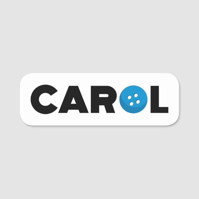 Taste Carol Namensschild (Vorderseite)