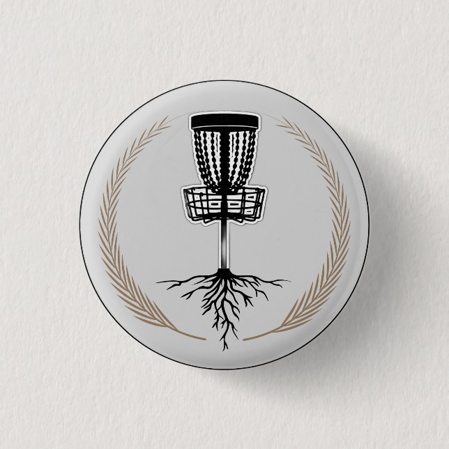 Taste "Disk Golf Basket Roots" Button (Vorderseite)