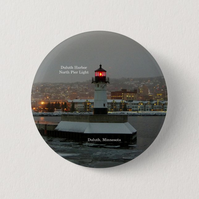 Taste "Duluth Harbour North Pier Light" Button (Vorderseite)