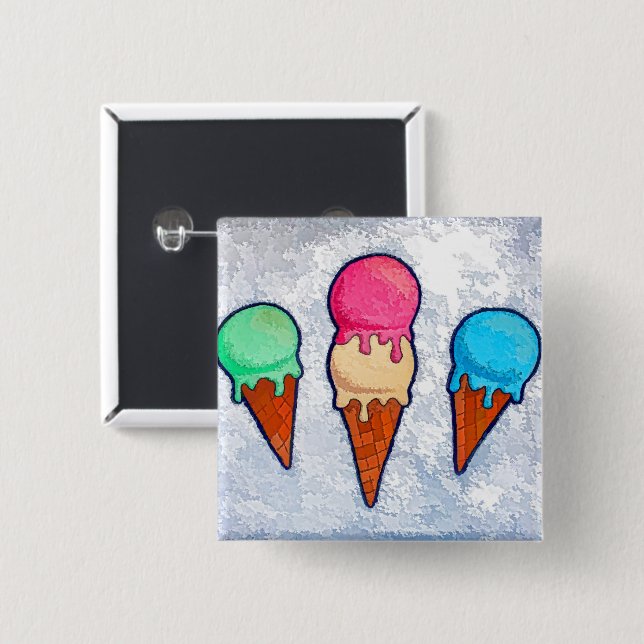Taste "Eiscreme" Button (Vorne & Hinten)