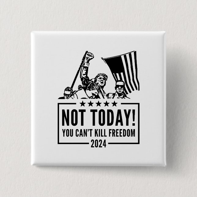 Taste für Demokratie Trump 2024 Button (Vorderseite)