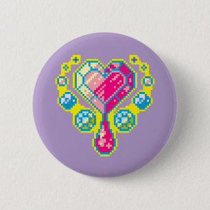 Taste "Herzgem Pixel Art" Button