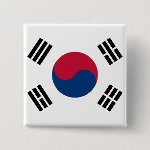 Taste mit Flagge in Südkorea Button