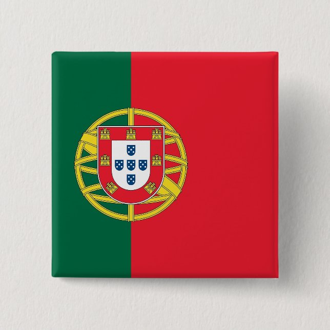 Taste mit Flagge Portugals Button (Vorderseite)