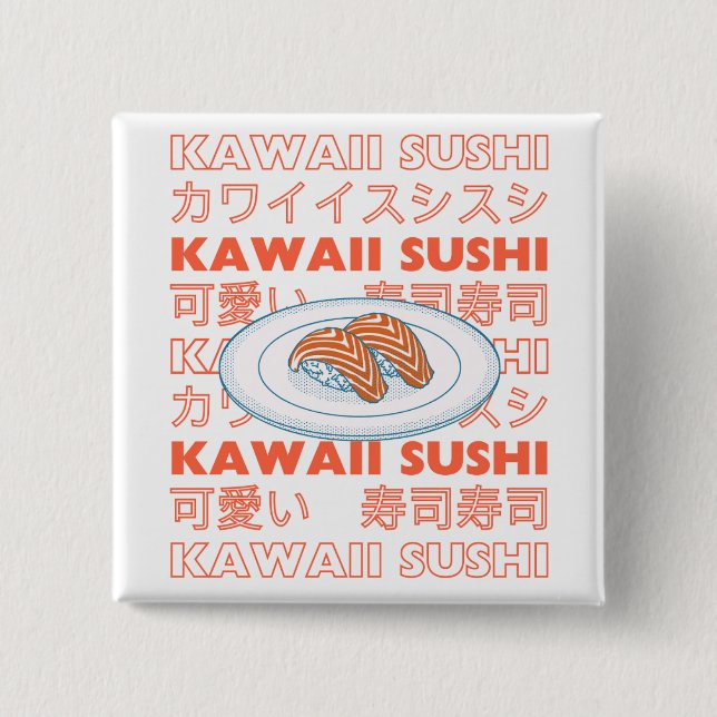 Taste of Japan Text & Sushi Button (Vorderseite)