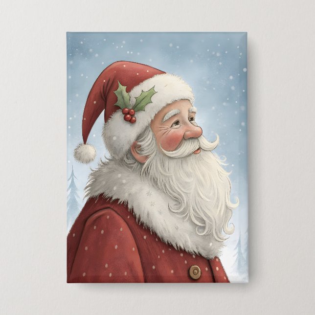 Taste Santa Claus Rectangle Button (Vorderseite)