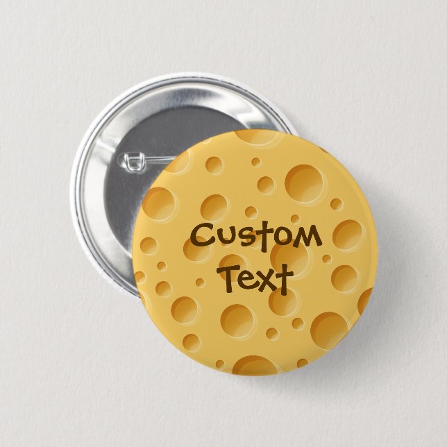 Taste Schweizerisches Käsemuster Button (Vorne & Hinten)