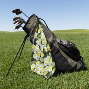 Tasten der Gelben Dainty Daisy-Blume, Golfhandtuch