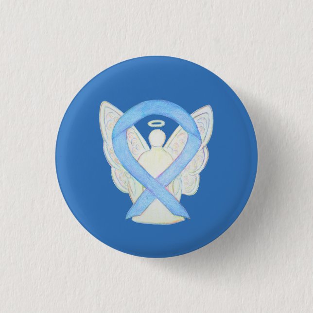 Tasten für das Light Blue Awareness Ribbon Angel A Button (Vorderseite)