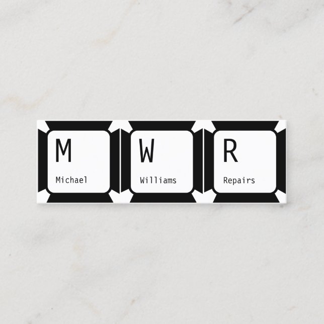 Tasten Mini Visitenkarte (Vorderseite)